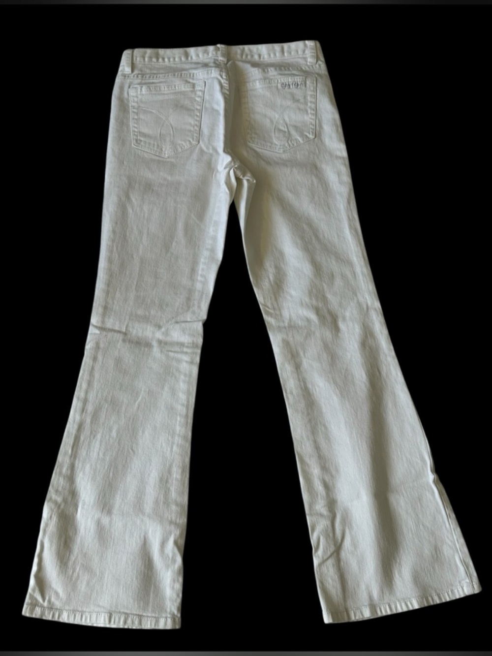 Calvin Klein White Flare Jeans - Picture 2 of 10